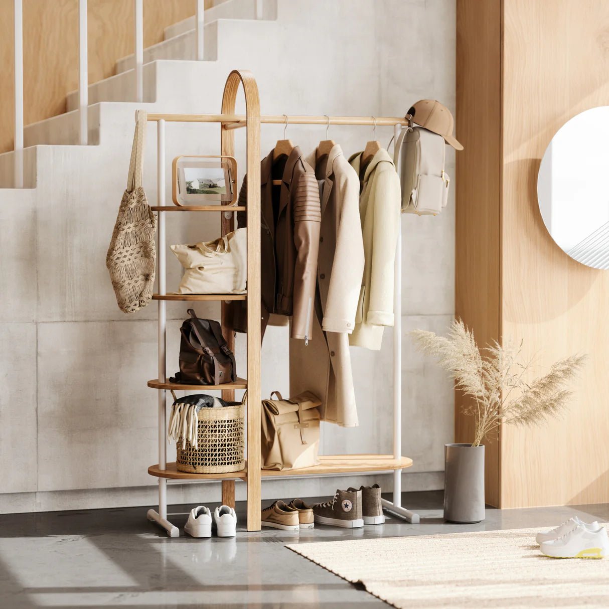 Clothes Rail With Shelves Bellwood - Image 5