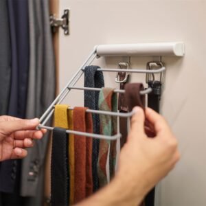 Orderly Belt Tie And Scarf Hanging Rail