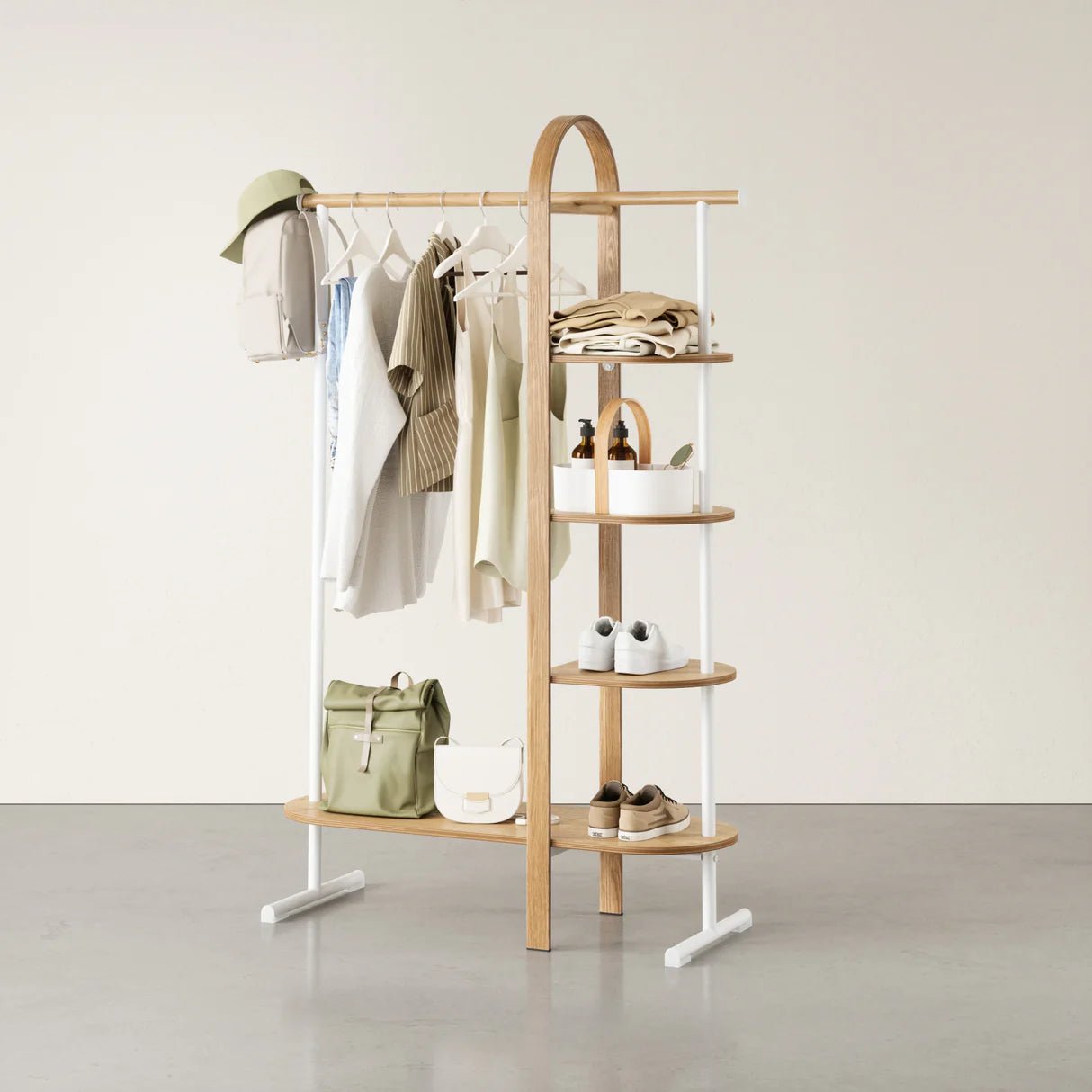 Clothes Rail With Shelves Bellwood - Image 3
