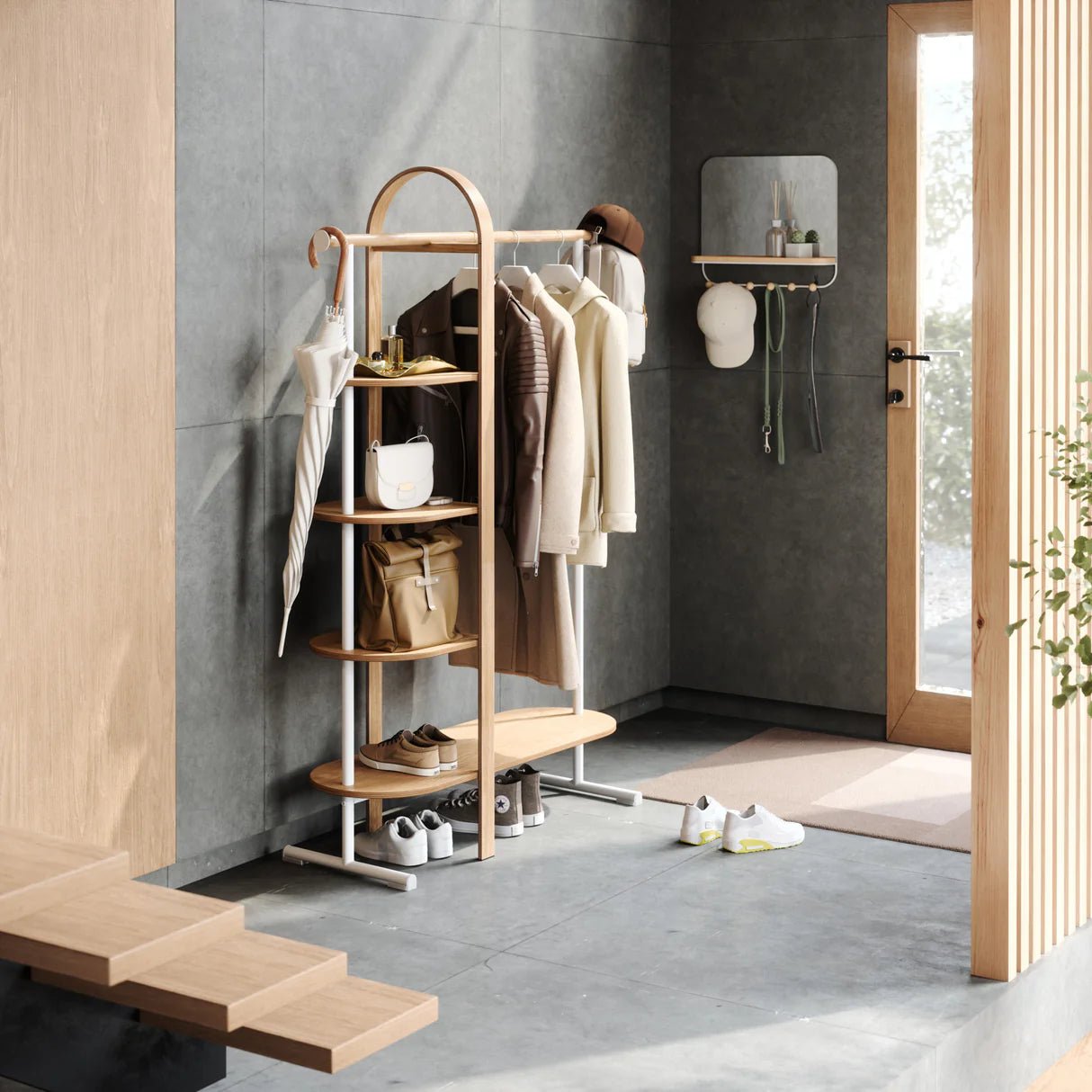 Clothes Rail With Shelves Bellwood - Image 4