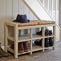 6 Cubby Hallway Storage Bench - 2 Seater - Image 2