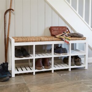 8 Cubby Hallway Shoe Storage Bench - 3 Seater