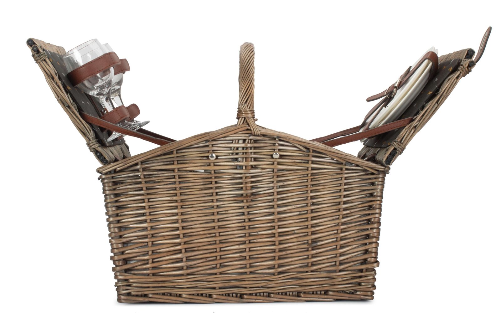 2 Person Slope-Sided Picnic Hamper With Chiller Lining - Image 10
