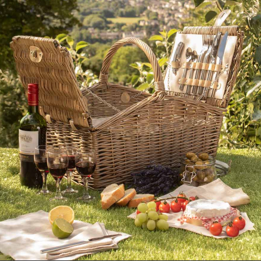 2 Person Slope-Sided Picnic Hamper With Chiller Lining - Image 6