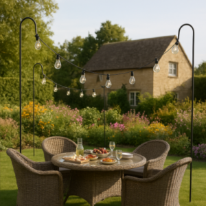 Festoon Poles ?C Set of 4 for Garden Lighting
