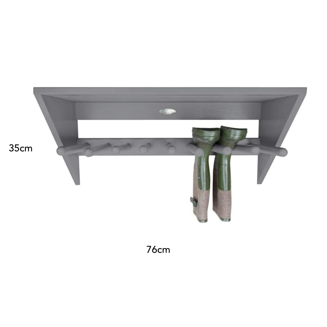 Wall Mounted Welly Rack - Wooden - Image 2