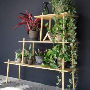 Natural Bamboo Shelving Unit ?C 3-Tier Display Rack