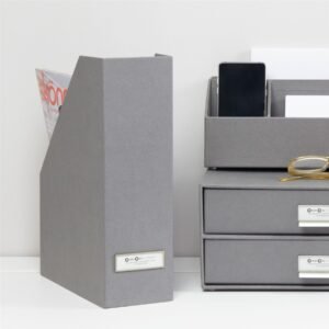 File and Magazine Box with Label Holder - Set of 6