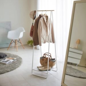 Slimline Coat Stand With Shelf - Scandi