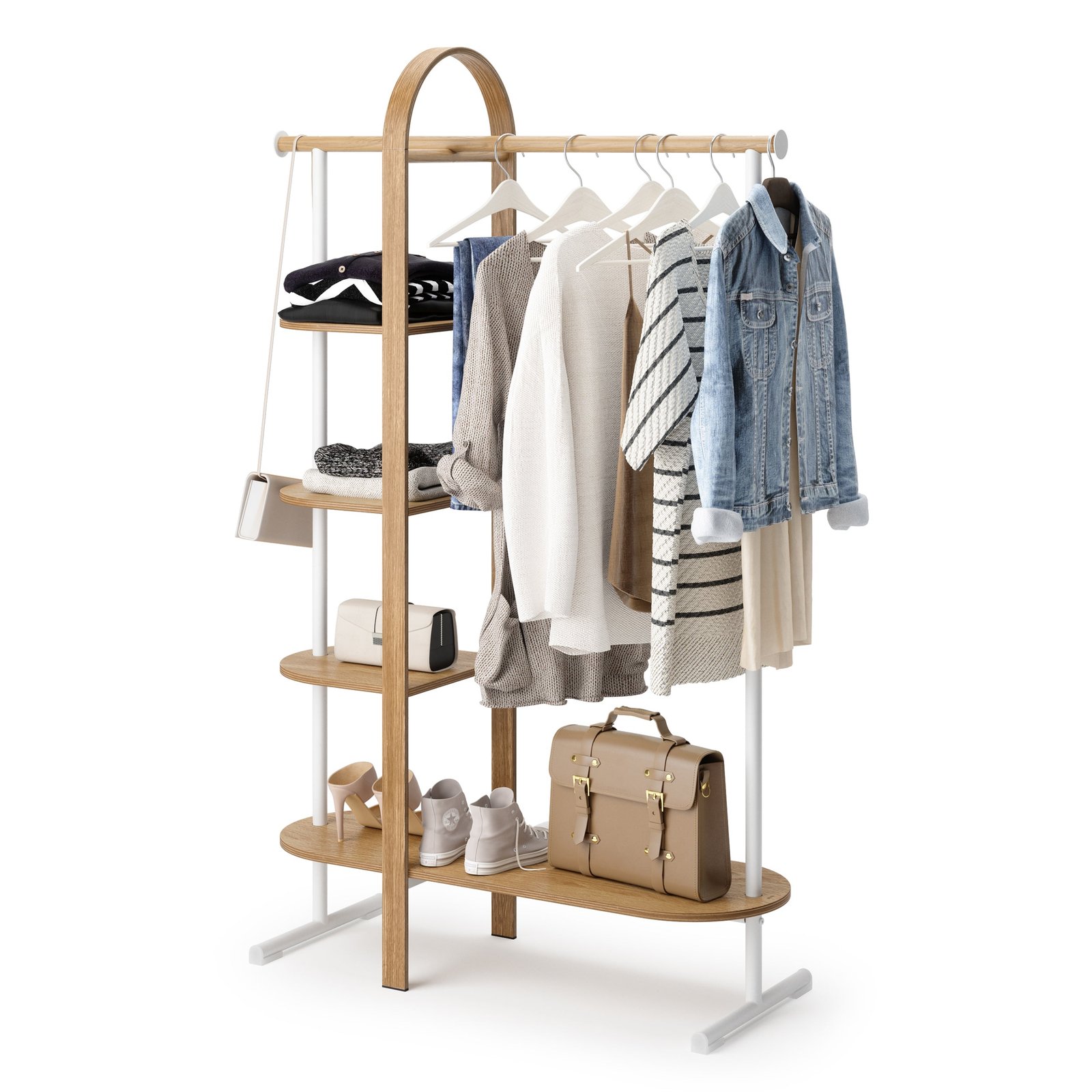 Clothes Rail With Shelves Bellwood - Image 2