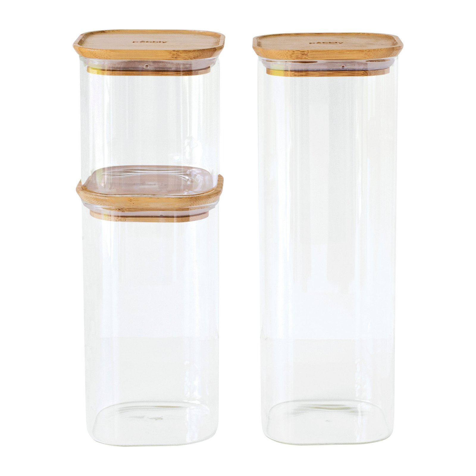 Set Of 3 Glass Storage Canisters - Image 2