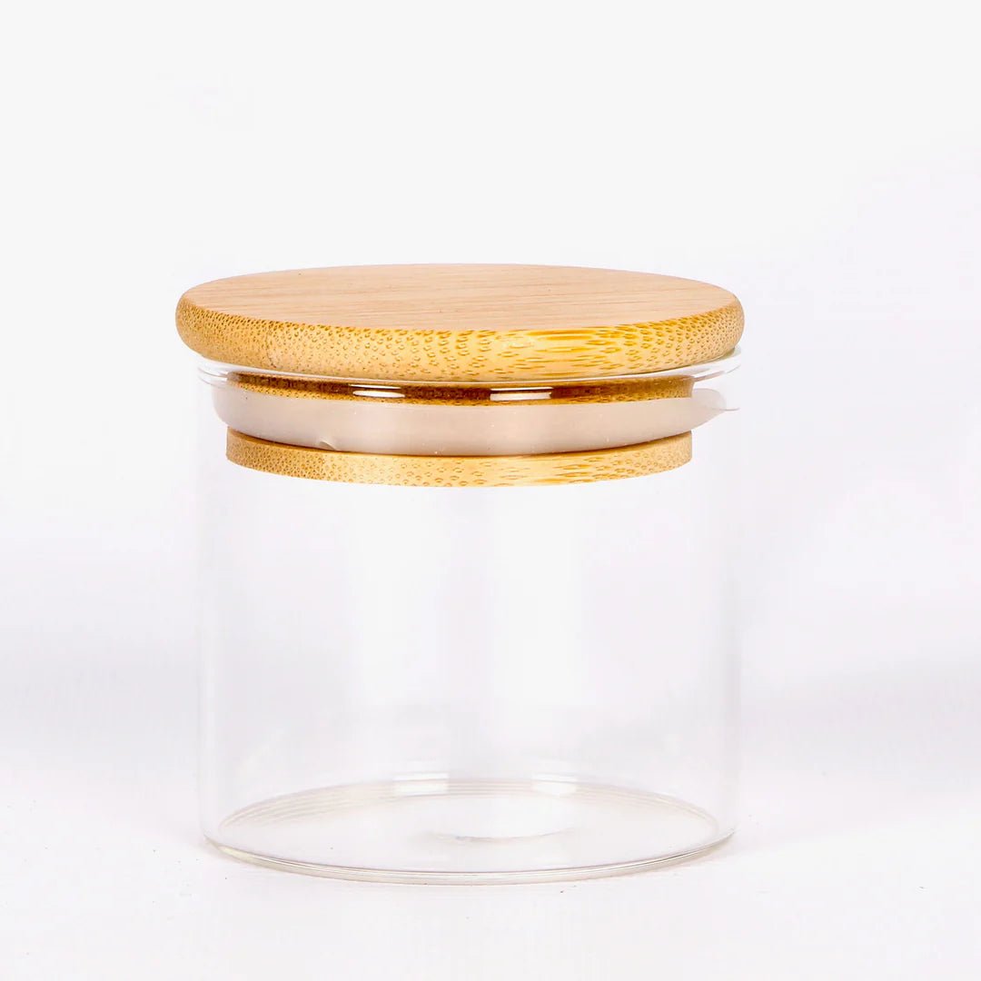 Glass Spice Jar With Bamboo Lid - Set Of 10 - Image 4