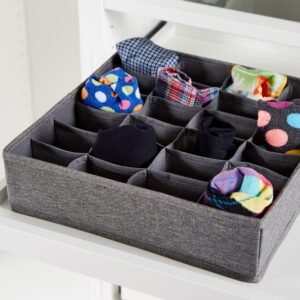 Grey Drawer Organiser 24 Compartments