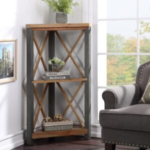 Corner Bookcase Small Urban Elegance