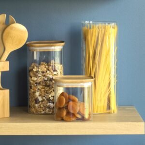Glass Storage Canister With Bamboo Lid 1.4 Litre