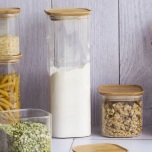 Glass Storage Canister With Bamboo Lid 2.2 Litre