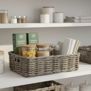 Buff Wicker Pantry Basket